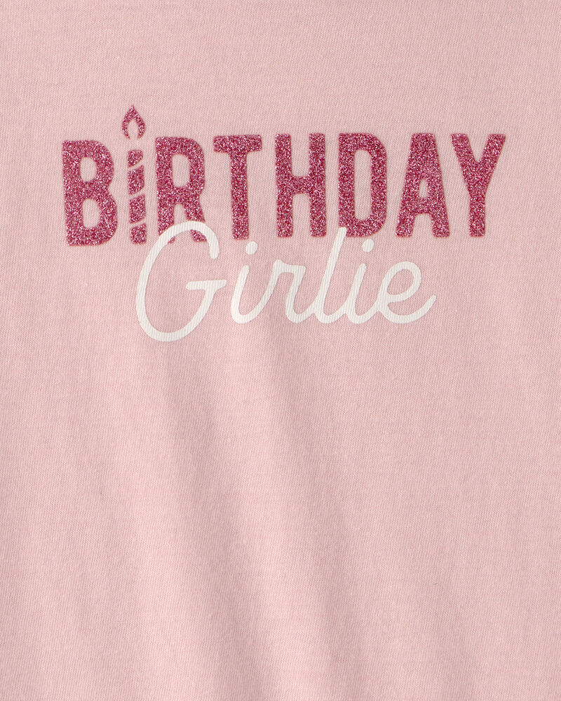 Tout-petit fille - T-shirt &agrave; imprim&eacute; &laquo;Birthday Girlie&raquo; - Rose, image 3 sur 3 diapositives