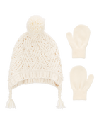 Baby 2-Pack Pom Hat & Mittens Set, image 1 of 2 slides