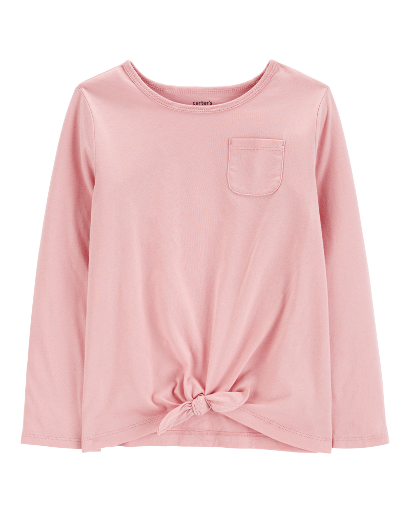 Kid Tie-Front Jersey Tee, image 1 of 3 slides
