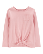 Kid Tie-Front Jersey Tee, image 1 of 3 slides