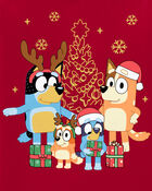 Toddler Girl Christmas Bluey&trade; Long-Sleeve Graphic Tee - Red, image 2 of 2 slides