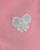 Baby Girl 1-Piece Icon 2-Way Zip DreamPlush Snug Fit Footed Pyjama - Pink, image 4 of 5 slides