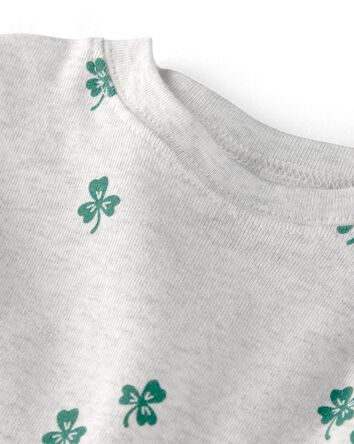 Baby Organic Cotton Pyjamas in Lucky Clovers Print, 