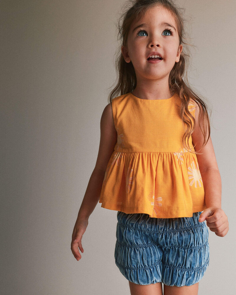 Tout-petit fille - Haut p&eacute;plum &agrave; imprim&eacute; Rayon de soleil - Jaune dor&eacute;, image 3 sur 5 diapositives