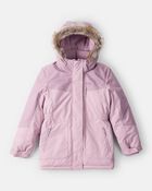 Girls Girl Parka Hooded Winter Jacket - Rose, image 1 of 3 slides