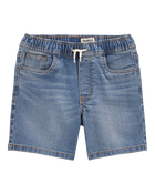 Kid Pull-On Denim Short - Blue Wash, image 1 of 5 slides