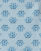 Baby Girl 2-Piece Floral Top & Short Set - Blue, image 2 of 3 slides