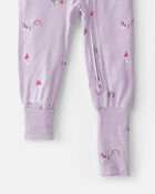 Baby Girl Fairytale PurelySoft 2-Way Zip 1-Piece Pyjama - Purple, image 2 of 7 slides