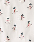 Toddler Organic Cotton Snowman Print Pyjamas, image 3 of 4 slides
