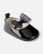 Baby Girl Bow Shiny Mary Jane Dress Shoes - Black, image 1 of 6 slides