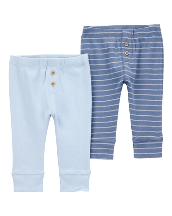 Bébé Emballage de 2 pantalons à enfiler en coton, 