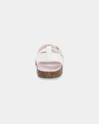 Toddler Girl Flower Sandals - White, image 3 of 6 slides