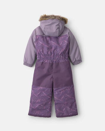 Toddler Girl 1 Piece Mauve Snowsuit- Purple, 