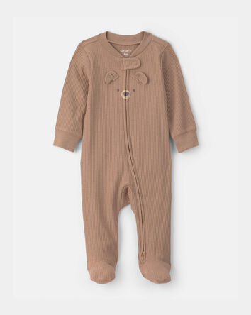 B&eacute;b&eacute; - Grenouill&egrave;re ajust&eacute;e &agrave; motif ourson - Brun, 