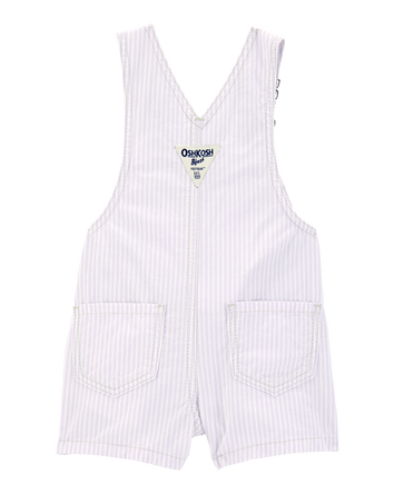 Baby Floral Striped Shortalls - Purple, 