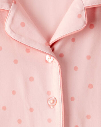 Kid 2-Piece Polka Dot Coat-Style Pyjamas, 