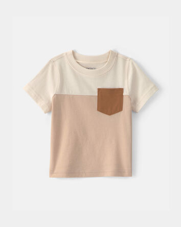 Baby Boy colour Block Short-Sleeve T-Shirt - Tan/Ivory, 