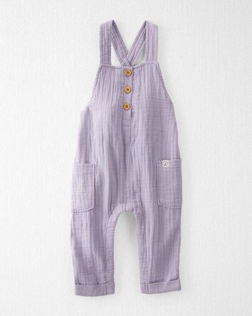B&eacute;b&eacute; Salopette en gaze de coton biologique &agrave; motifs de lilas, 