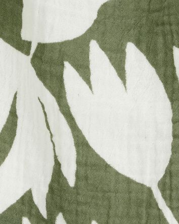 Toddler Tropical Floral Sleeveless Tank - Green, 