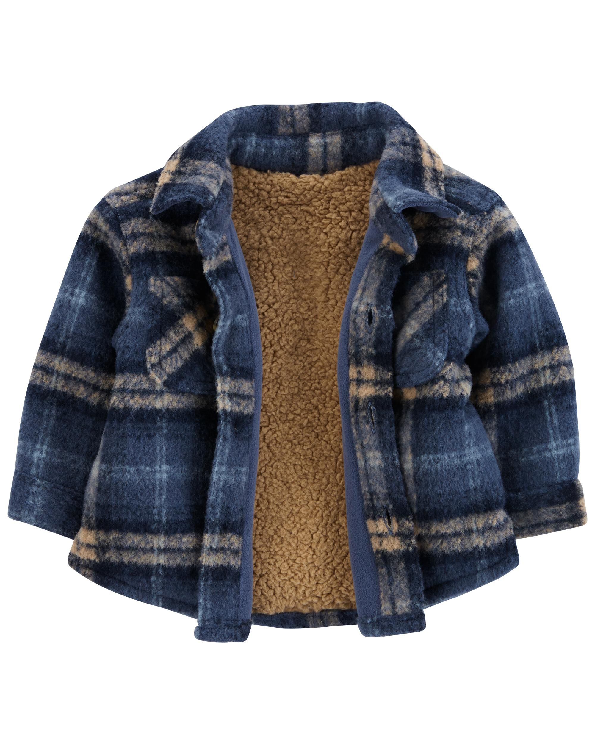 Plaid Sherpa lined Shacket