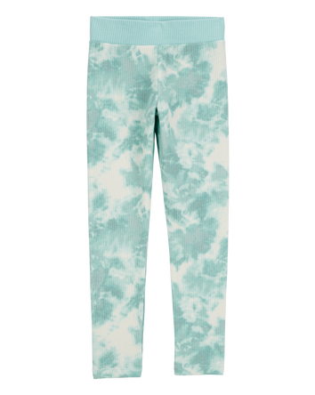 Kid Tie Dye Ribbed Leggings - Blue, 