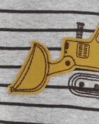 Baby Construction 2-Way Zip Cotton Blend Sleeper, image 2 of 4 slides