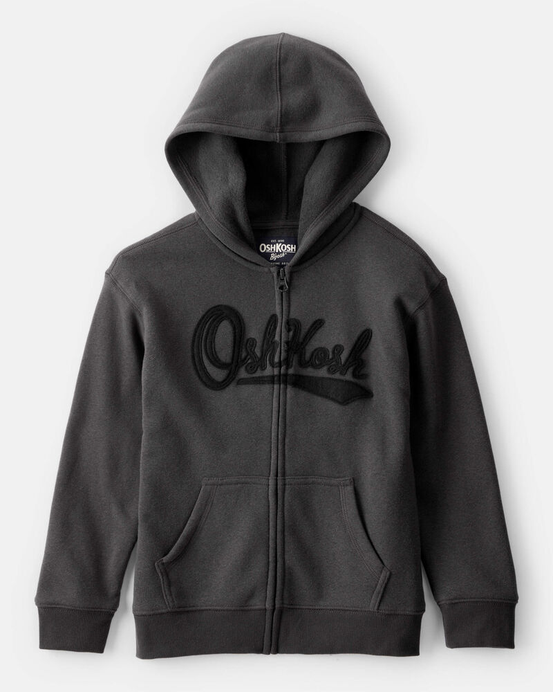 Boys OshKosh Logo Zip Jacket - Black, image 1 of 4 slides