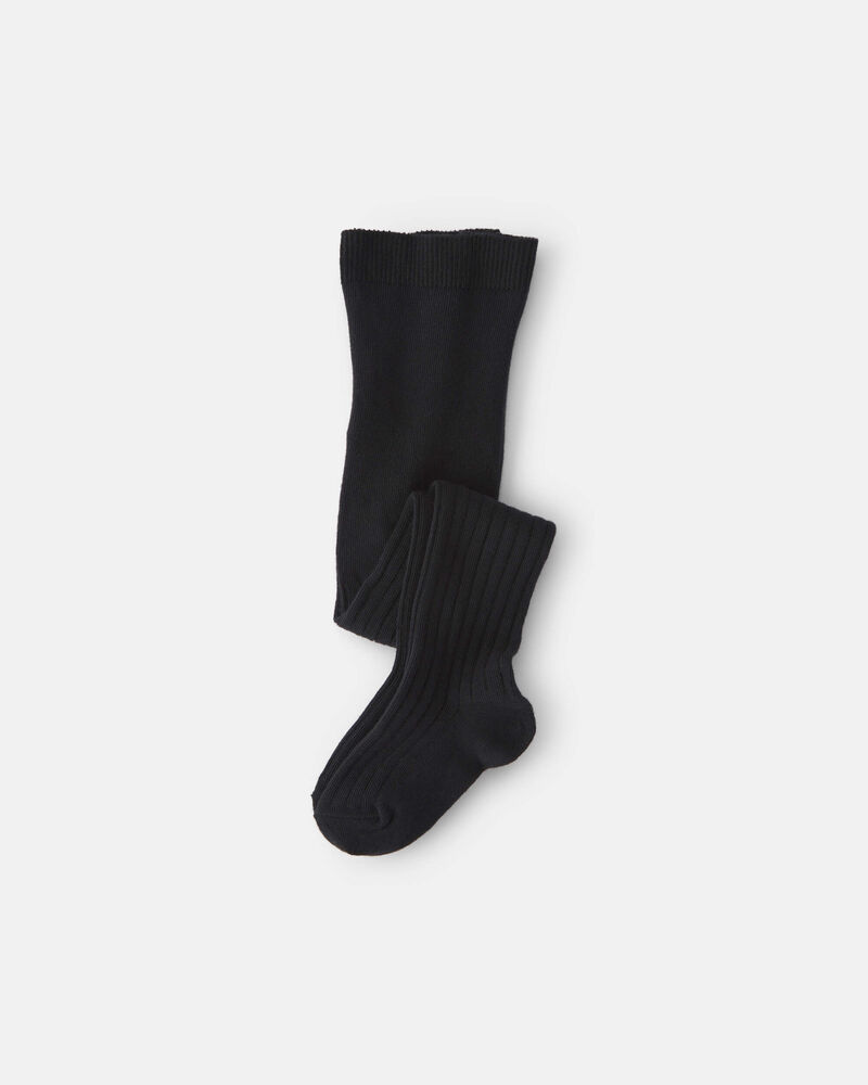 Girls Ribbed Tights - Black, image 1 of 2 slides