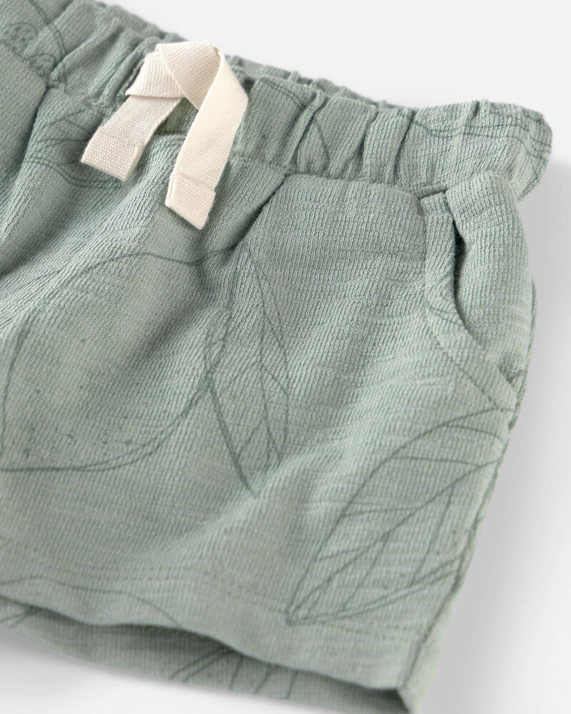 B&eacute;b&eacute; - Ensemble 2 pi&egrave;ces short avec coton biologique, terre de Sienne, image 3 sur 4 diapositives