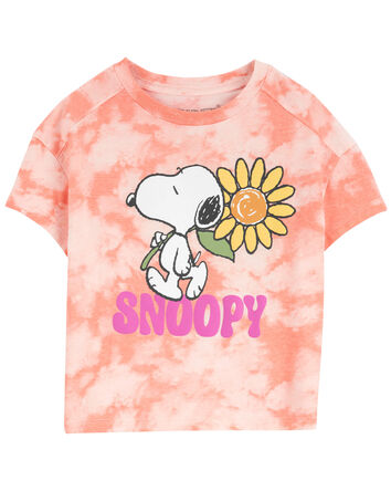 Filles - T-shirt &agrave; coupe carr&eacute;e &agrave; imprim&eacute; de Snoopy, 