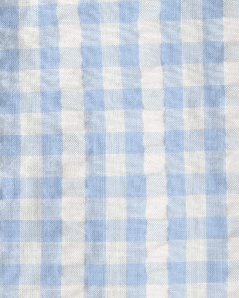 Baby Boy Gingham Button-Front Shirt Made with Organic Cotton, image 3 of 4 slides
