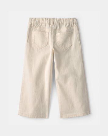 Toddler Girl Floral Twill Pants - Cream, 