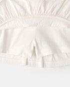 Tout-petit fille - Jupe-short en tissu froiss&eacute; - Ivoire, image 2 sur 3 diapositives