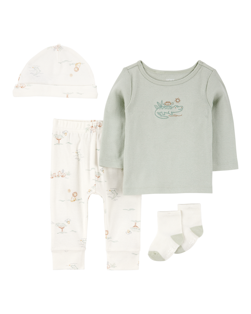 Baby 4-Piece Turtle Outfit Set, image 1 of 5 slides