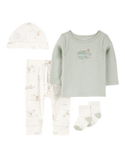 Baby 4-Piece Turtle Outfit Set, image 1 of 5 slides