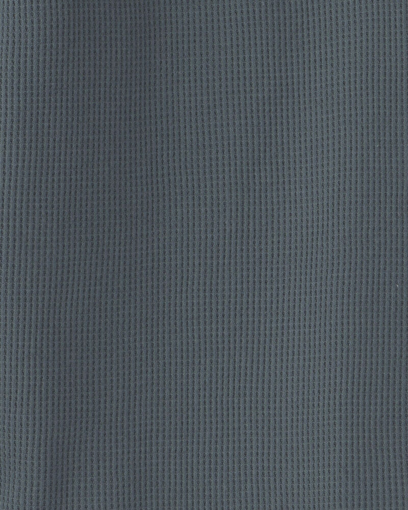 Boys Thermal Long-Sleeve Henley T-shirt - Teal, image 2 of 3 slides