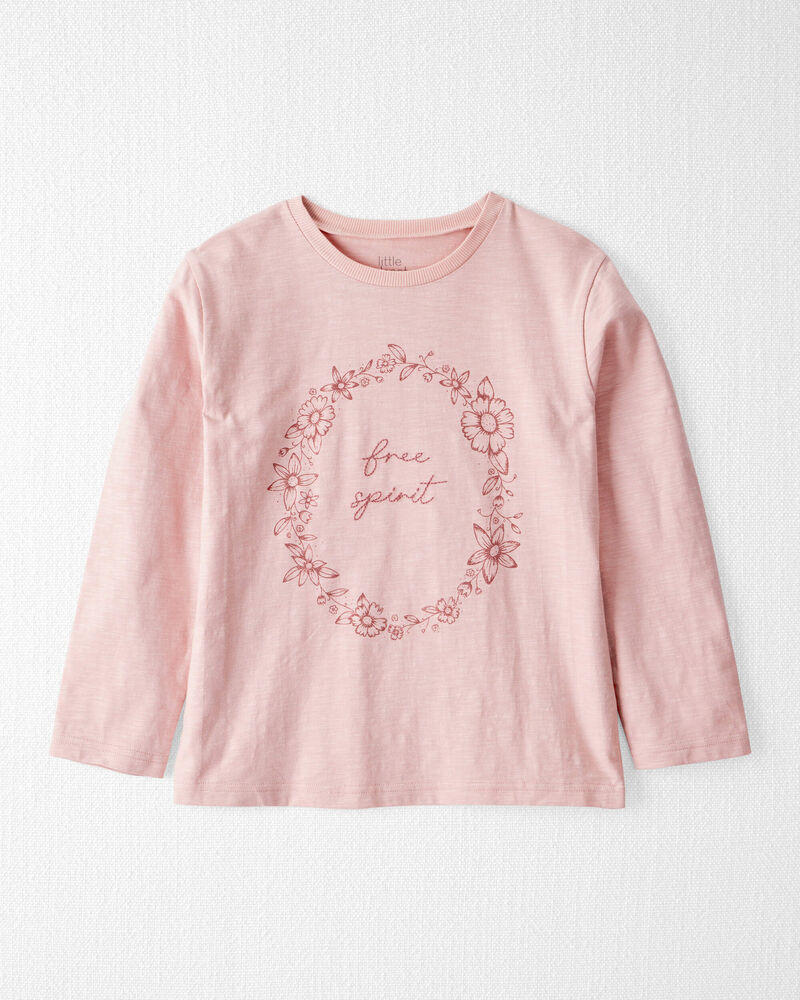 Girls Organic Cotton Free Spirit Long-Sleeve Jersey Tee, image 1 of 4 slides
