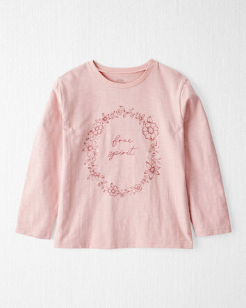 Filles - T-shirt à manches longues en jersey de coton biologique Free Spirit, 