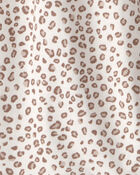 Baby Girl Cheetah Animal Sleeveless Romper - Brown/White, image 2 of 3 slides