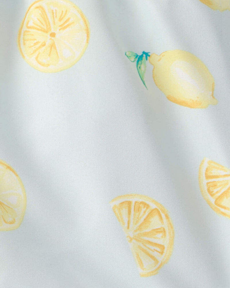 Ensemble 2 pi&egrave;ces haut dermoprotecteur &agrave; motif de citrons et short maillot de bain pour tout-petit - Jaune/Bleu/Blanc, image 7 sur 7 diapositives