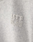 Toddler Girl 'Let's Play' Fleece Pullover Sweatshirt - Grey, image 2 of 4 slides