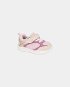 Baby Girl Every Step&reg; First Walker Heart Colour  Block Sneakers - Pink/Gold, image 1 of 6 slides