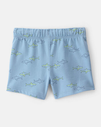 Tout-petit gar&ccedil;on - Short en jersey bouclette, requin - Bleu, 