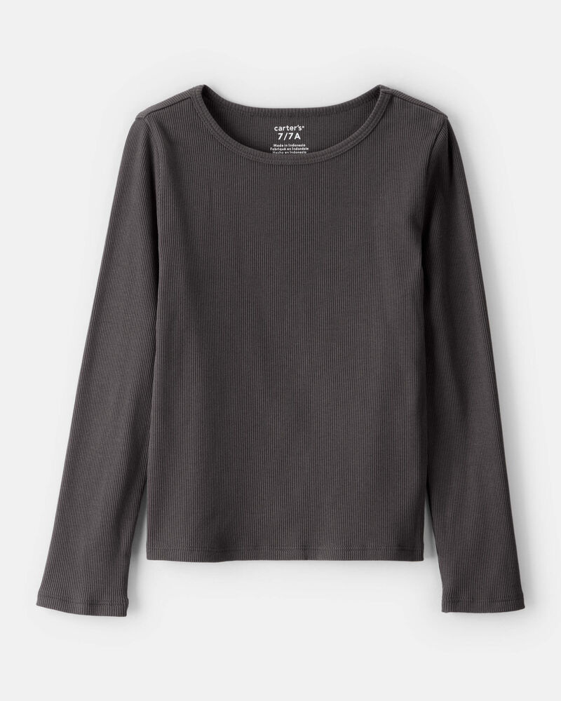 Girls 2-Piece Plaid Long-Sleeve Dress Set - White, image 3 of 6 slides