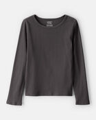 Girls 2-Piece Plaid Long-Sleeve Dress Set - White, image 3 of 6 slides