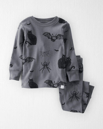 Baby 2-Piece Organic Cotton Pajamas in Spooky Creatures, 