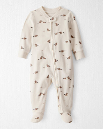 Baby Organic Cotton Sleep & Play Pyjamas in Beavers' Creek Print, 