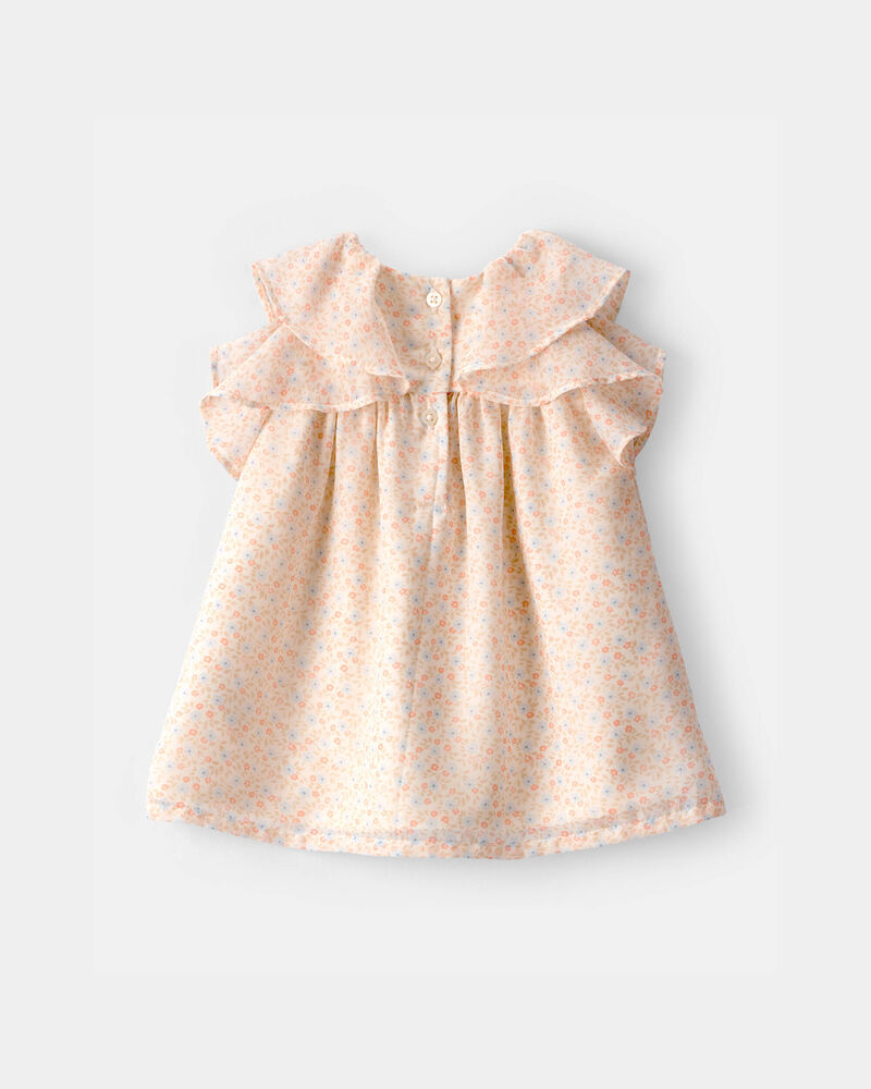 B&eacute;b&eacute; fille - Robe amble &agrave; motif floral - Rose, image 2 sur 4 diapositives
