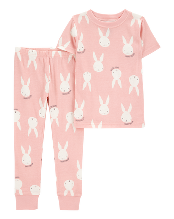 Toddler 2-Piece Bunny 100% Snug Fit Cotton Pyjamas - Pink, 