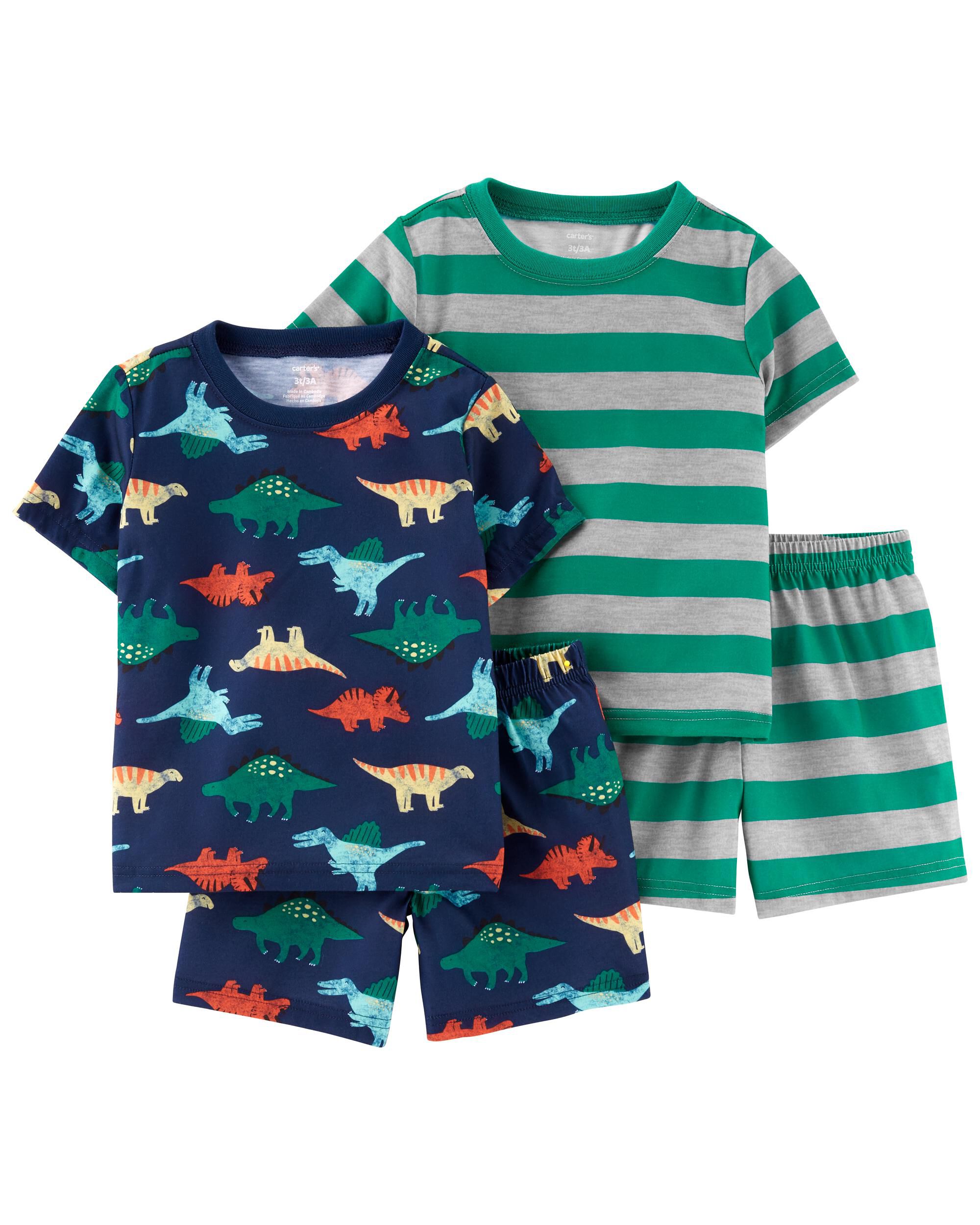 Simple Joys by Carters Boys Toddler 4-Piece Short-Sleeve Fleece Pajama Set